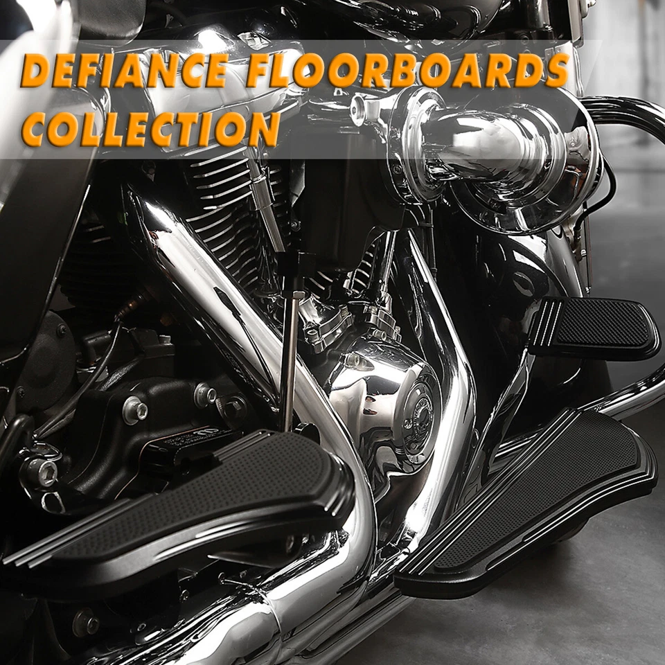 Defiance tablas de suelo estribo talón puntera palanca de cambio para Harley Touring FLT FLHX Foto 3 de 4
