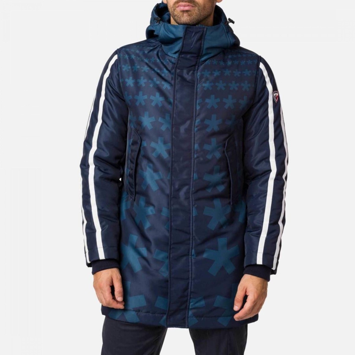 Rossignol Maxence Asterisk Hooded Parka Down Insulated Jacket Navy