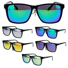 Kush Brand Mens Matte Plastic Color Mirror Lens Thin Plastic Sporty Sunglasses