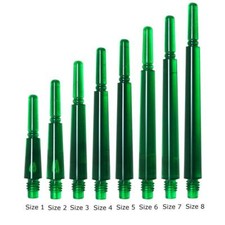 COSMO FIT SHAFT GEAR NORMAL-SPINNING DART SHAFTS - CLEAR GREEN - SET OF 3