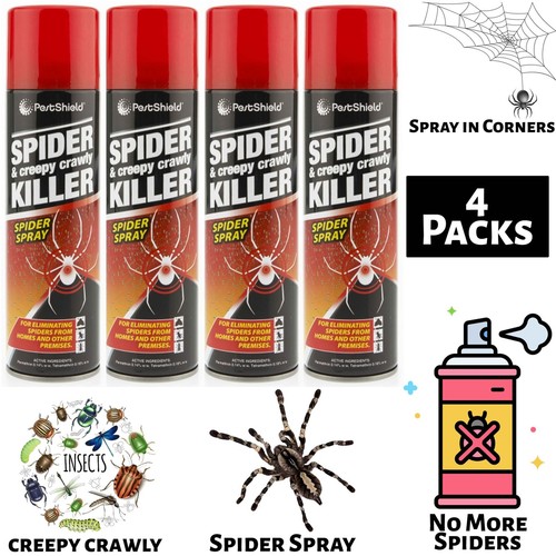 4X No More Spiders Spray Insect Killer Spider & Creepy Crawly Killer