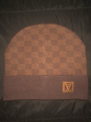 Louis Vuitton Beanie Damier  LV Monogram Logo Brown