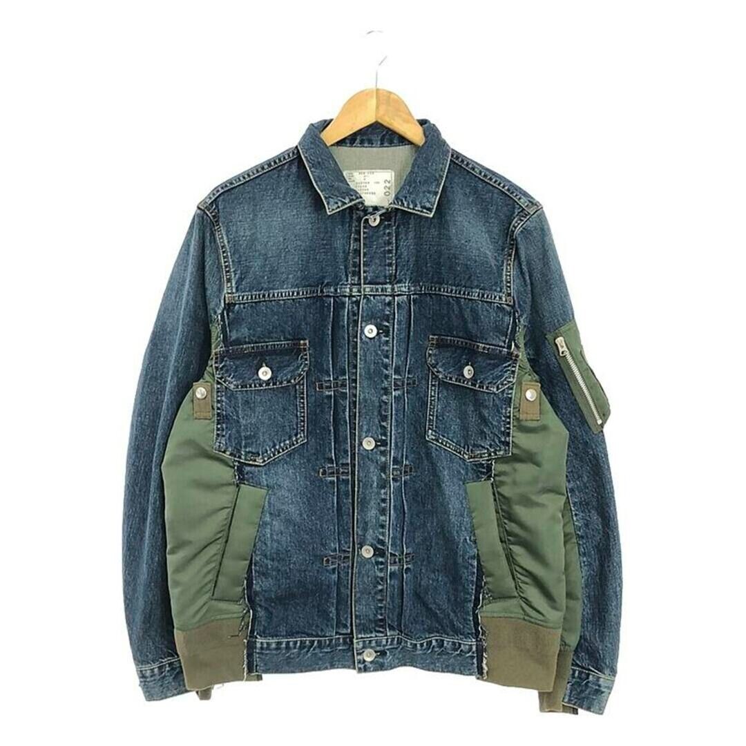 Sacai Sakai Denim x Nylon Twill Jacket MA-1 Docking Military Sacai Sakai Denim x Nylon Twill Jacket MA-1 Docking Military