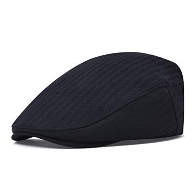 Men Hat Wool Blend Newsboy Ivy Hat Tweed Flat Cap 7 1/2 Black | eBay