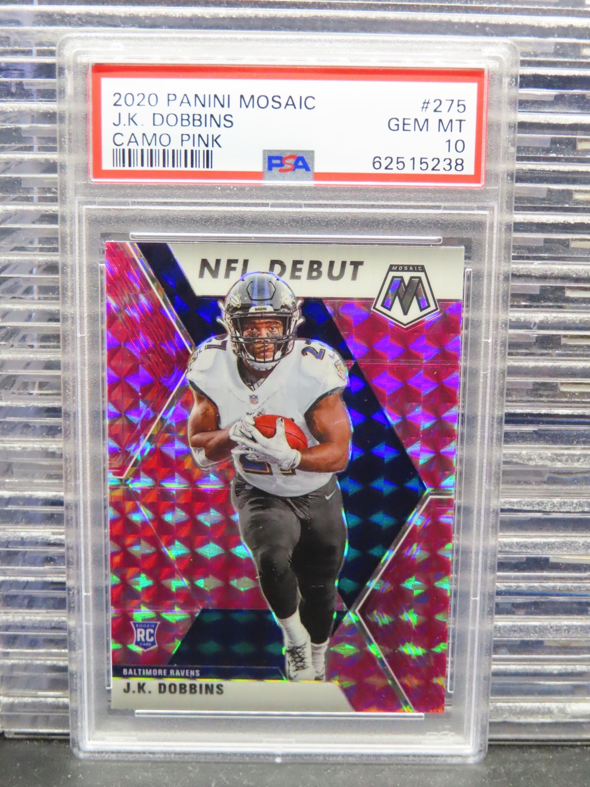 2020 Mosaic JK Dobbins Pink Camo NFL Debut Rookie Card RC 275 PSA 10 (38) eBay