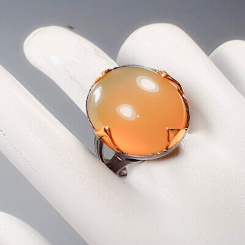 Ring Size 8.5 Opal Silver 925 Sterling R246763 - Picture 2 of 3