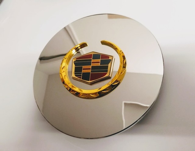 Chrome Gold Vogue Wheel Center Caps 4 