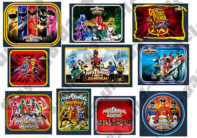  TOP POWER RANGERS Applikationen FLICKEN Aufnäher Patch f. Jungen - 10 Stück NEU