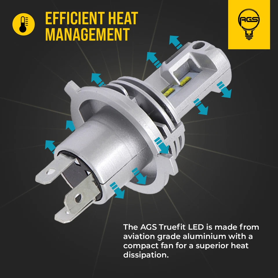 2x AGS Car LED H4 Headlight Globe for Suzuki APV Van 2015 2016 2017 2018 2019 - Image 4 of 4