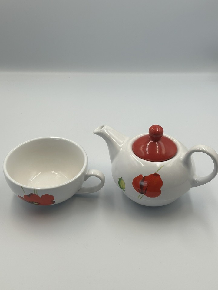 Alpine poppy Tea Pot And Cup By Rayware Lk !!! eBay