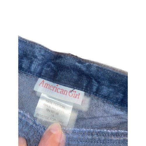 American Girl Denim Flower Power Girls Sz 14 Floral Flare Jeans From 2003 Outfit - Picture 5 of 5