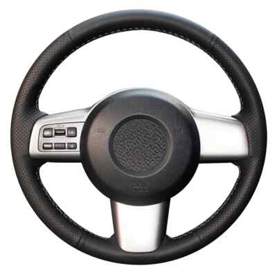 Artificial Leather Hand-stitched Steering Wheel Cover for Mazda 2 2008-2014