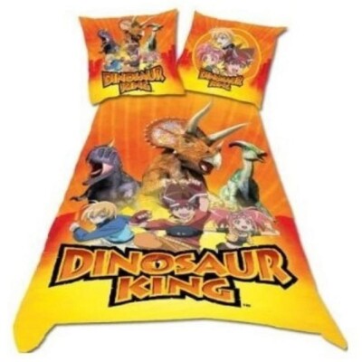 Bettbezug + 1 Kissenbezug DINOSAURIER KINGSBETT - 1 SITZER Kind -