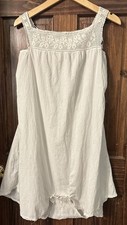 Antique Edwardian White Cotton Crochet Lace Combination Underwear Button Crotch