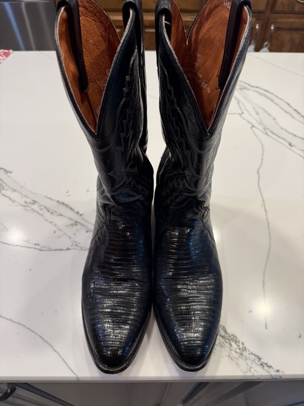 Dan Post Black Lizard Western Cowboy Boots for Men US Size 12d Style J 240