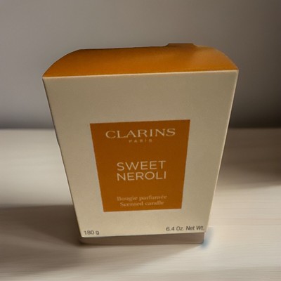 ~ CLARINS PARIS Sweet Neroli Bougie Parfumee Scented Candle New 6.4 Oz 180 G