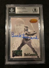 Buck Leonard Signed 1993 Ted Williams #108 Baseball Card Autograph Beckett BAS