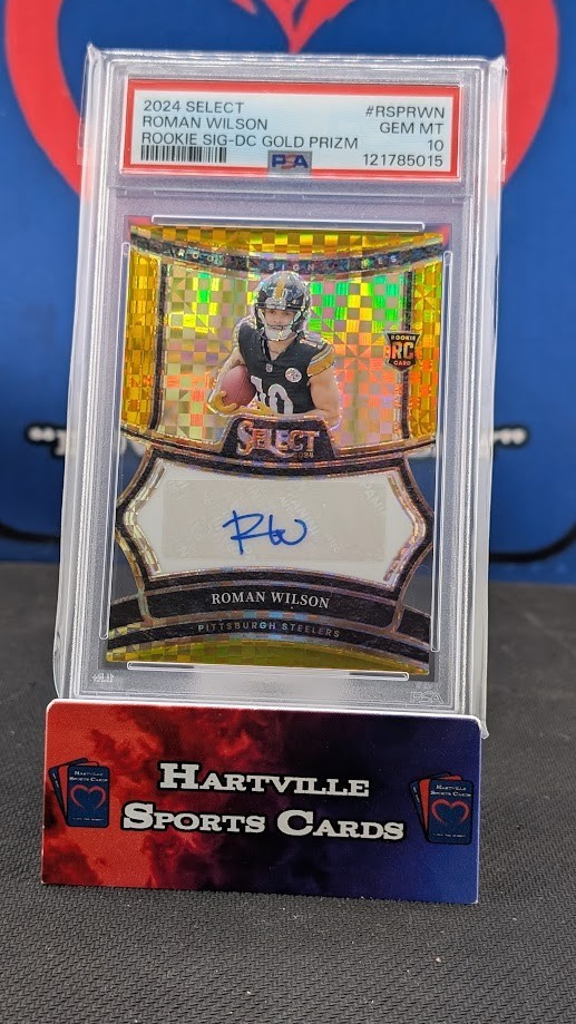 Roman Wilson Panini Select Rookie Signatures #RSPRWN Gold Prizm