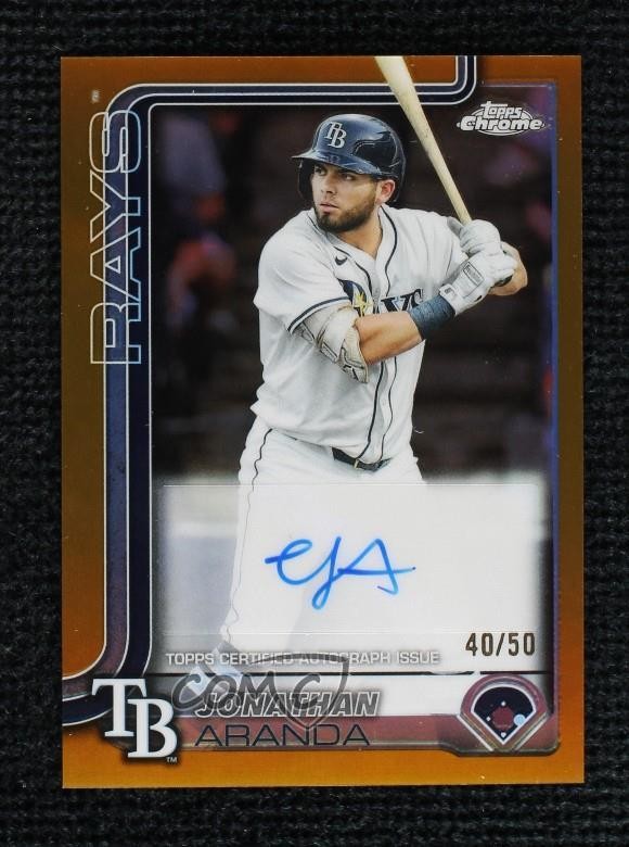 2025 Topps Chrome Update Gold Refractor 40/50 Jonathan Aranda #AC-JA Auto 1s4s