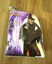 Spirit Gothic Witch Complete Outfit Costume Dress Hat Belt Black XL