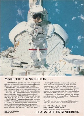 Flagstaff Engineering NASA Astronaut Space Shuttle Computer Ad 1980s