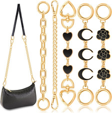 5Pcs Bag Extender Chain Stylish Multishapes Purse Extender Chains Bag Strap Ex