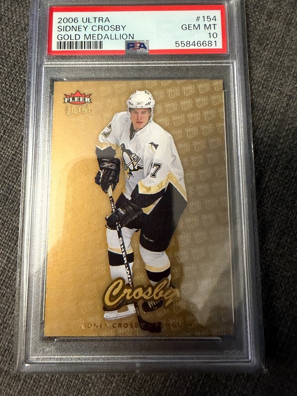 2006 Fleer Ultra SIDNEY CROSBY #154 Gold Medallion PSA 10 GEM MINT