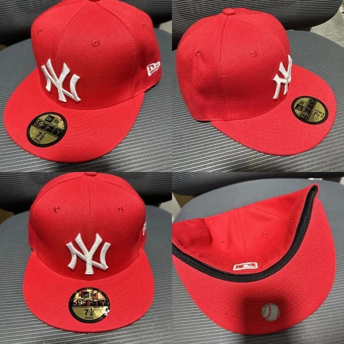 BOXED Men's New York NYY MLB Yankees Basic 59FIFTY Fitted Cap 5950 Baseball Hat