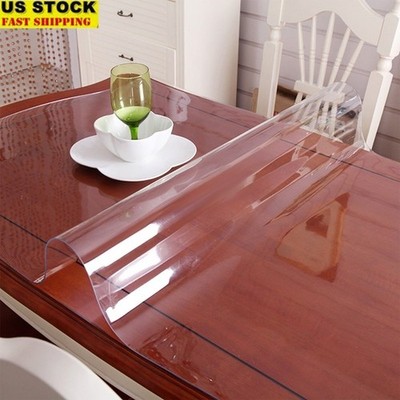Transparent PVC Table Protector Heat Resistant Scratch Proof Durable Cover 80x42