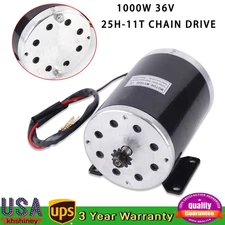 1000W 36V Electric Brushed Motor Fit For Go Cart E-Bike Scooter 3000 RPM