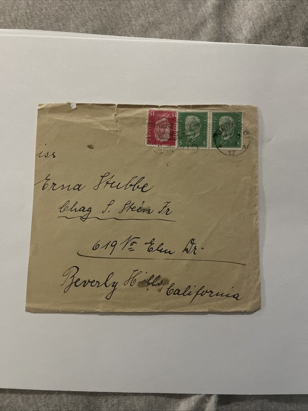 1920’s Berlin Germany Cover To Beverly Hills CA 