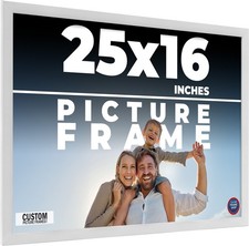 25x16 Frame White Wood Picture Photo Frame with UV Acrylic and Acid Free Backing