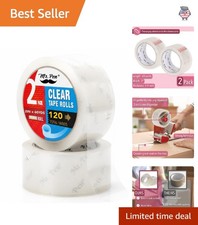 Heavy Duty Clear Packing Tape, 2 Pack - 2" Wide, 60 Yards, For All Packaging