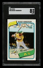 1980 Topps Set-Break #482 Rickey Henderson Rookie SGC 8 NM MT