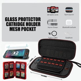 Nintendo Switch 2 Carry Case Screen Protector Travel Case Hard EVA Shell