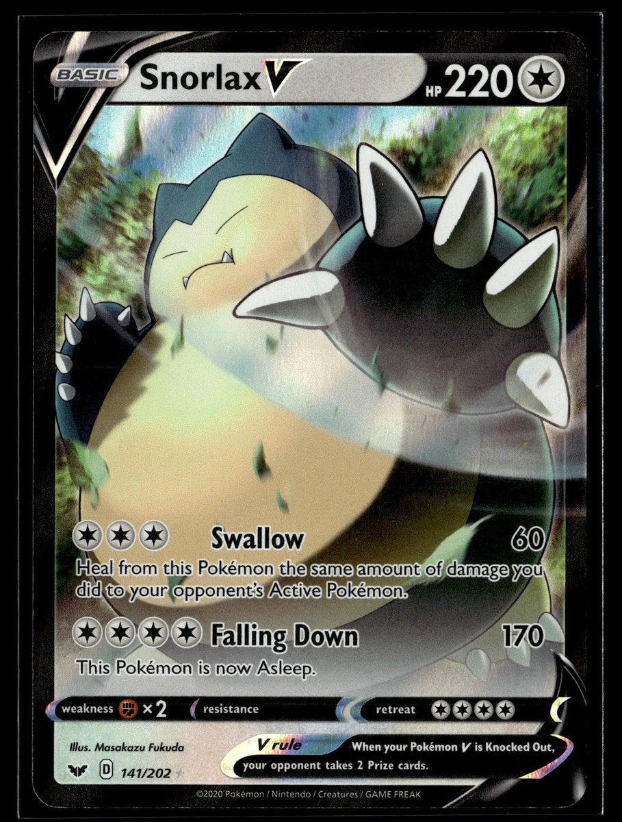 Snorlax V Pokémon TCG Cards for sale | eBay