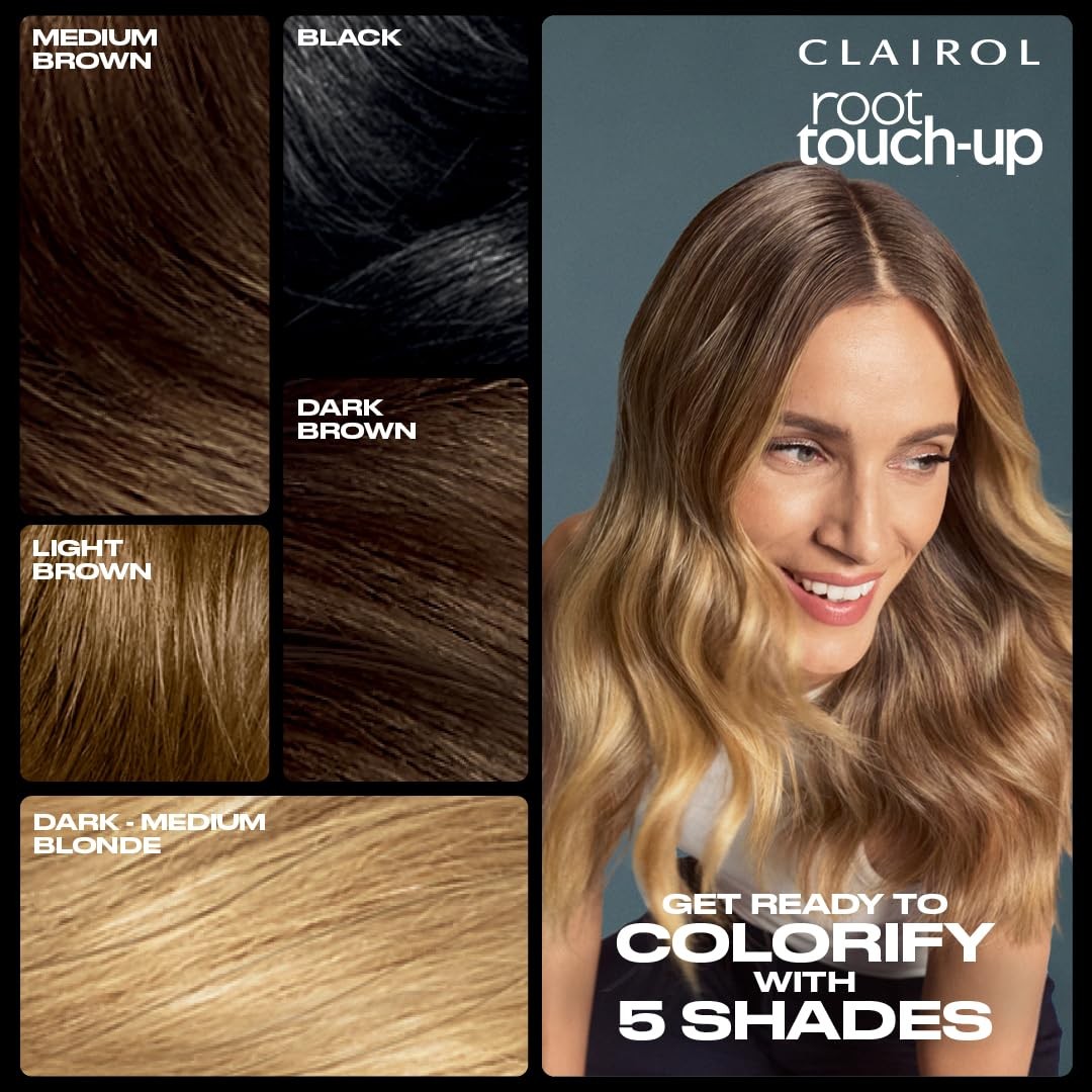 Root Touch-Up Color + Volume 2-in-1 Temporary Spray Medium Brown Hair Color P...