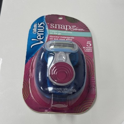 Gillette Venus Snap with Embrace 5 Blades Travel Razor NEW in package