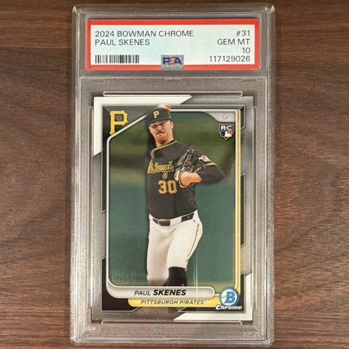 Topps Bowman Chrome Paul Skenes #31 Rookie Base PSA 10 Pirates 2024