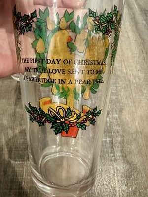 アンカーホッキング　ビクトリアンホリデー　クリスマス　12点セット/1988年製 Vintage 12 Anchor Hocking 12 Days of Christmas Glasses Complete