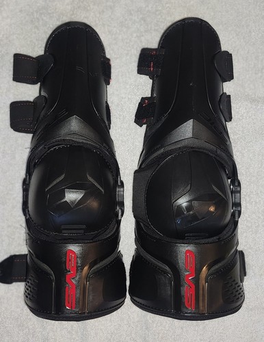 EVS Epic Knee & Shin Guards LG-XL Black Motocross Dirt Bike Armor W/Box