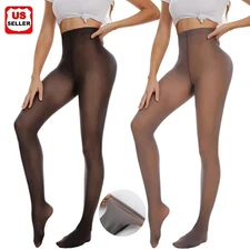 Womens Sexy Tights Fake Translucent Thermal Stocks Pantyhose Pants Slimming Soft