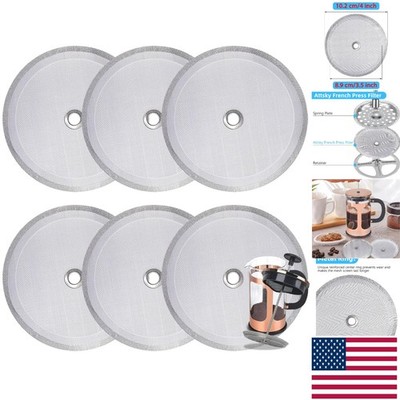 High-Quality 6-Piece Replacement Filters for 8-Cup French Press Coffee Makers