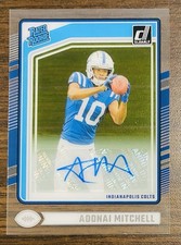 2024 Panini Clearly Donruss #71 Adonai Mitchell Rated Rookie Auto Colts