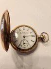 1896 Elgin 163 18S 17J Railroad Pocket Watch Winner 25YGF Hunters Case Working