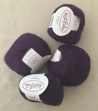 knit picks yarn Lot Of 4 Suri Dream 200 Grams Total Gloxinia Alpaca Deep Purple