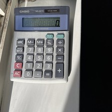 Casio MS-80TE Compact Desktop Calculator - Tax Exchange - 2 Way Power - Solar