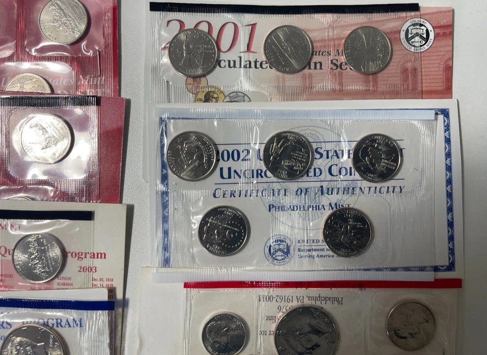 1992-2006 Mint and Quarter Sets-3x1999D,1x1999P, 1x2001D, 1x2002P, 1992 P/D,2006 - Image 4 of 4