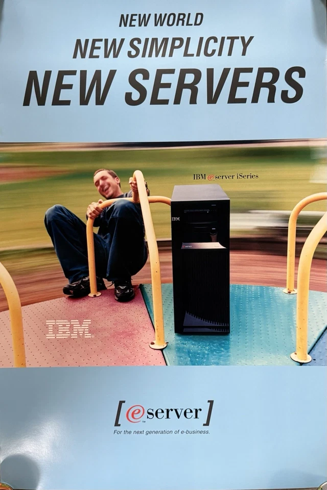 5 pósters vintage de IBM 24 X 37 súper geniales principios de 2000. Oficina, utilería de películas, etc. Foto 2 de 4