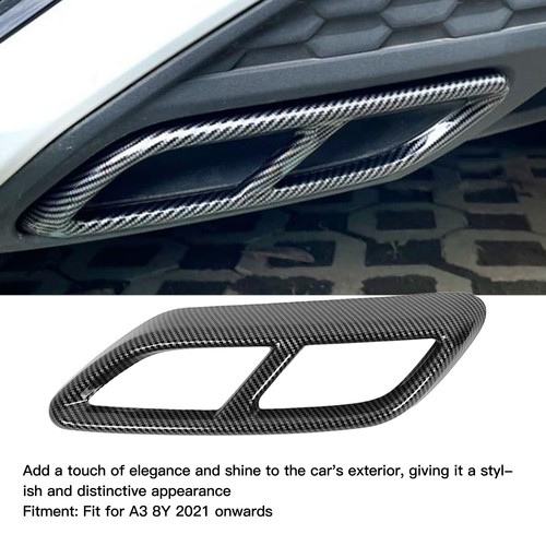 2PCS Exhaust Muffler Tail Pipe Cover Left Right Decorative Tail Throat Frame For - Picture 11 of 12